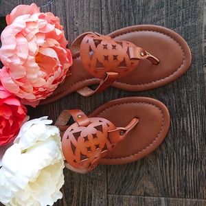 🌸Medallion Sandals - Cognac